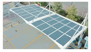 carport panneaux solaires collés au toit pas de pénétration des toits