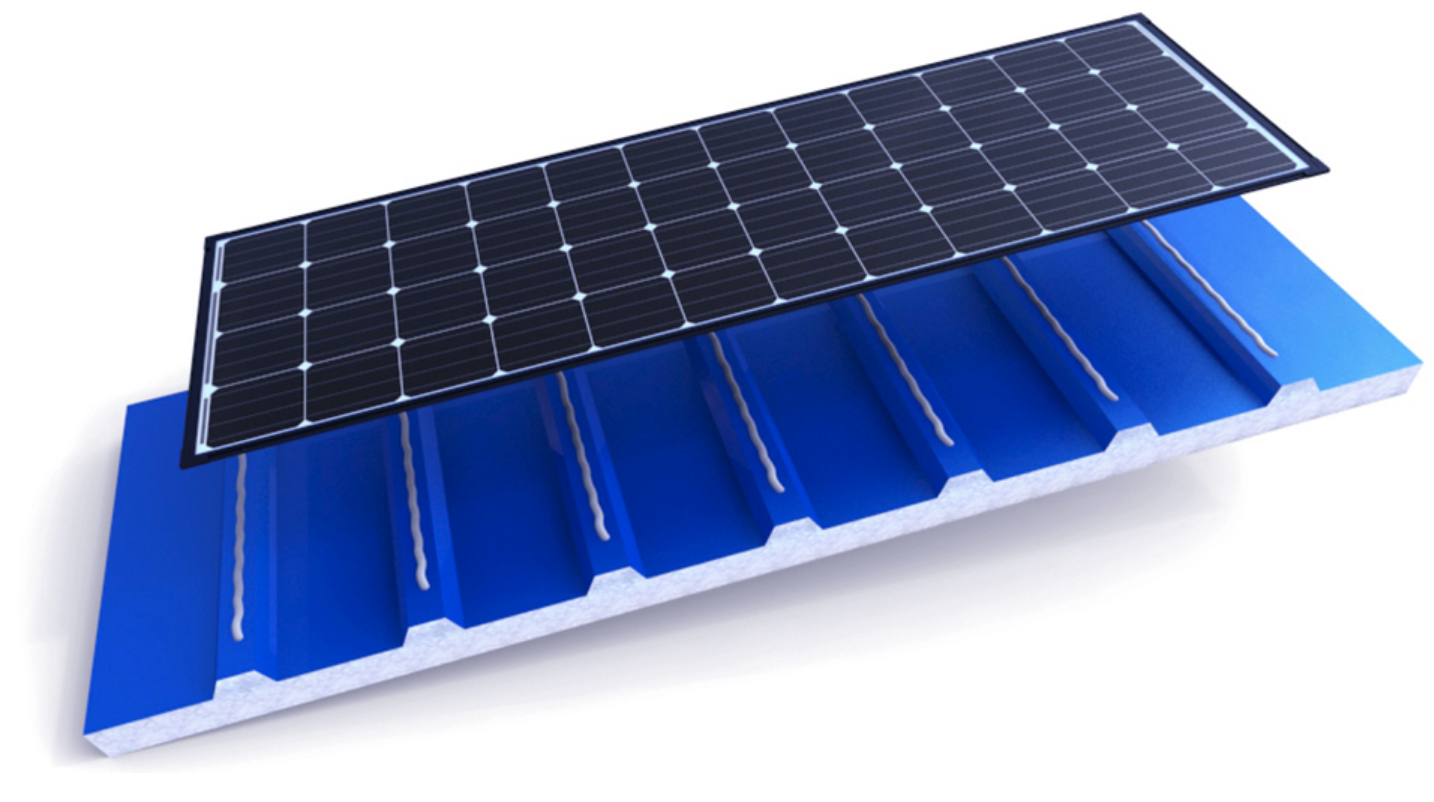 Flexible Solarmodulen Sonnenkollektoren auf Aludach kleben Leichte Solarlösung ohne Löcher im Dach