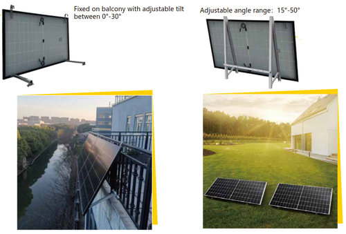 zonnepaneel montage tegen balkon of schuine montage