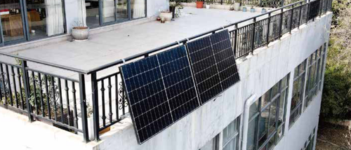 Immeuble solaire terrasse panneaux solaire apartement panneaux solaire balcon immeuble