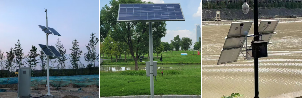 panneau solaire sur poteau