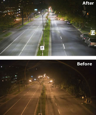 Energieeffizienz der Straßenleuchten durch den Einsatz moderner LED-Technik zu verbessern