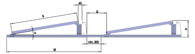 Flachdachsystem ballastfreie Montage von PV-Anlagen auf Foliendächern