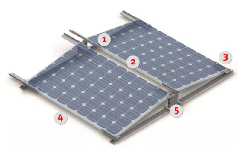 east west solar mounting system flat roof