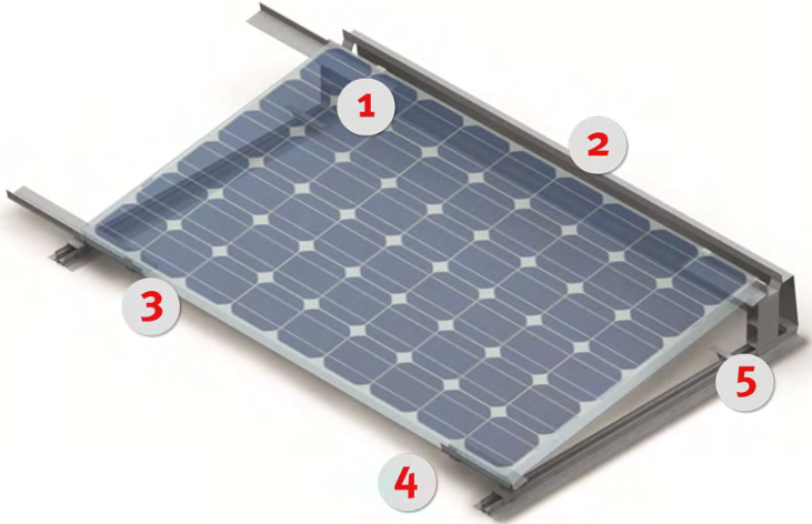lightweight flat roof solar mounting system