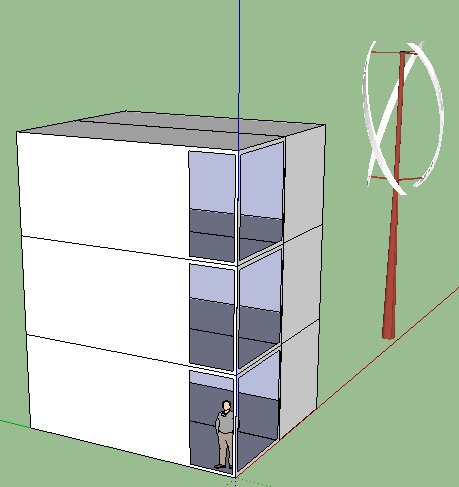 modulair container huis met windmolen