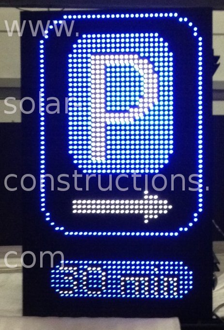 message variable led signalisation solaire