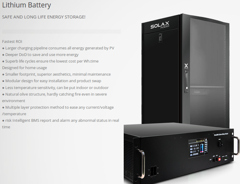 solax Solar Battery Storage Systems